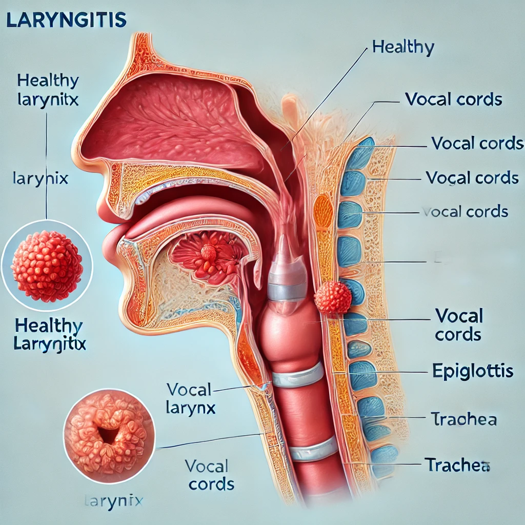 후두염 설명 사진