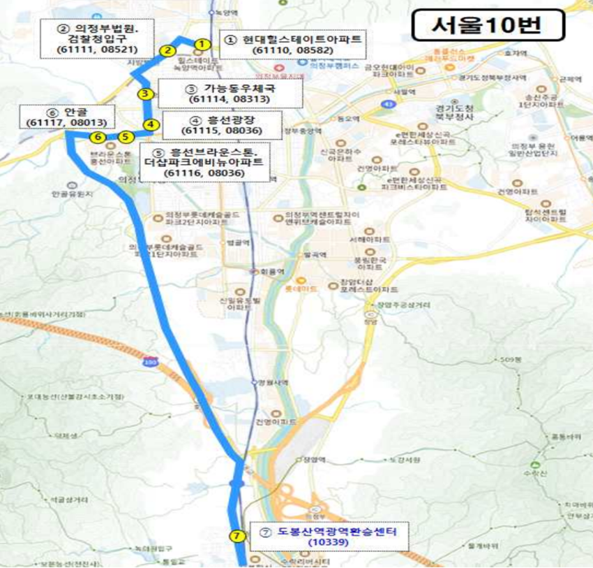 서울10번-노선도