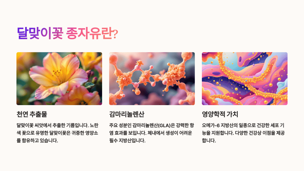달맞이꽃 종자유란?