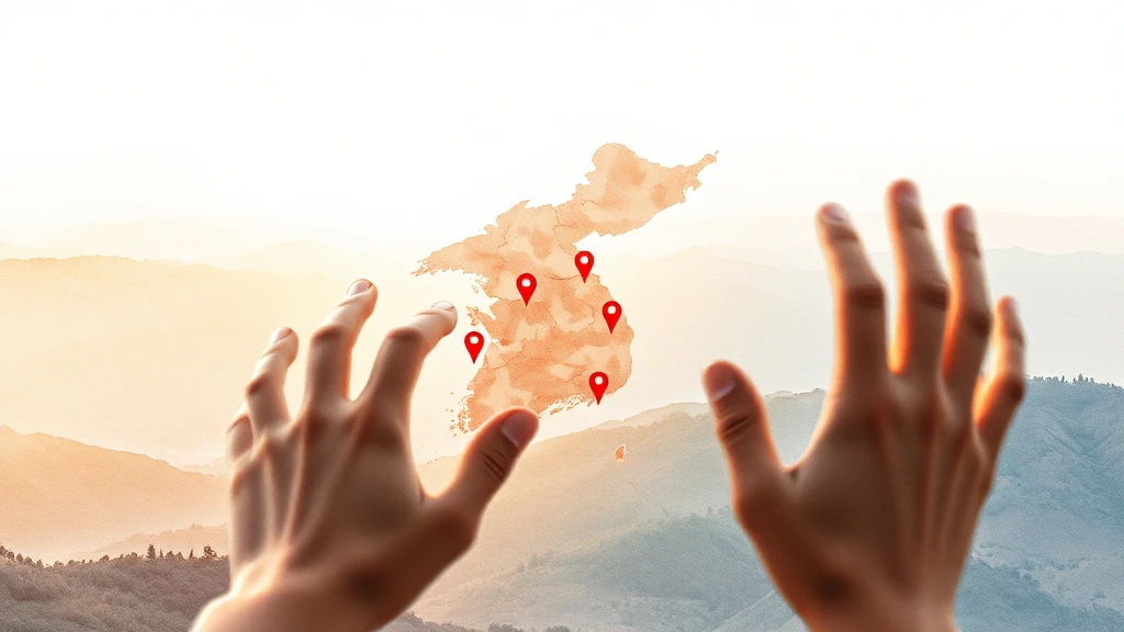 대한민국 사전 투표 위치를 5곳 표시한 AI 이미지