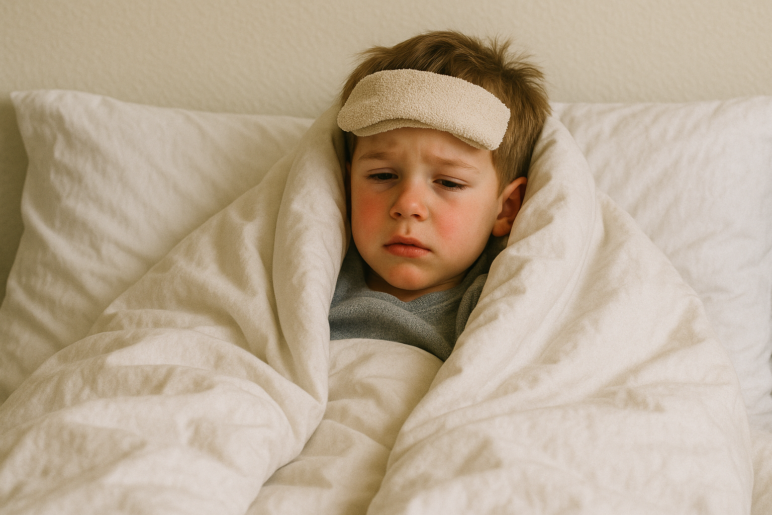 독감 걸린 아이