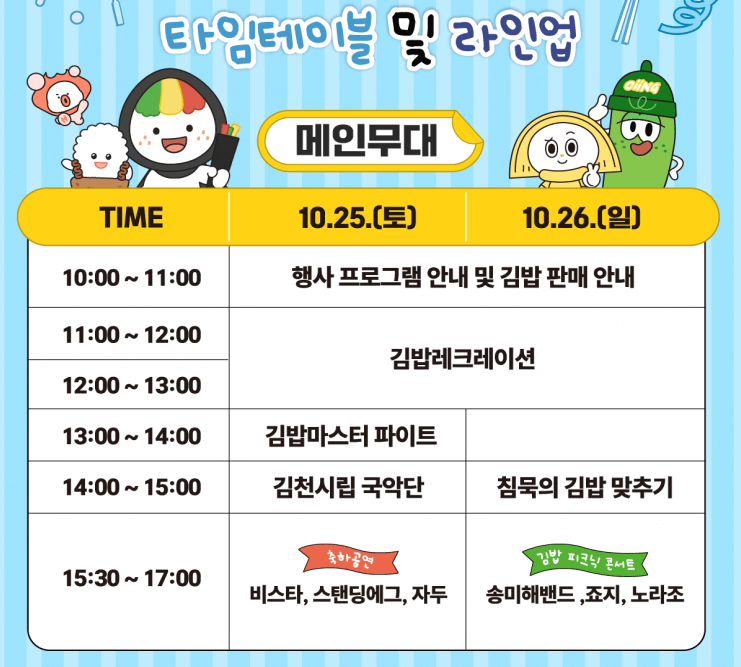 2025 김천 김밥축제 완벽정리ㅣ프로그램∙주차정보∙가수∙셔틀버스