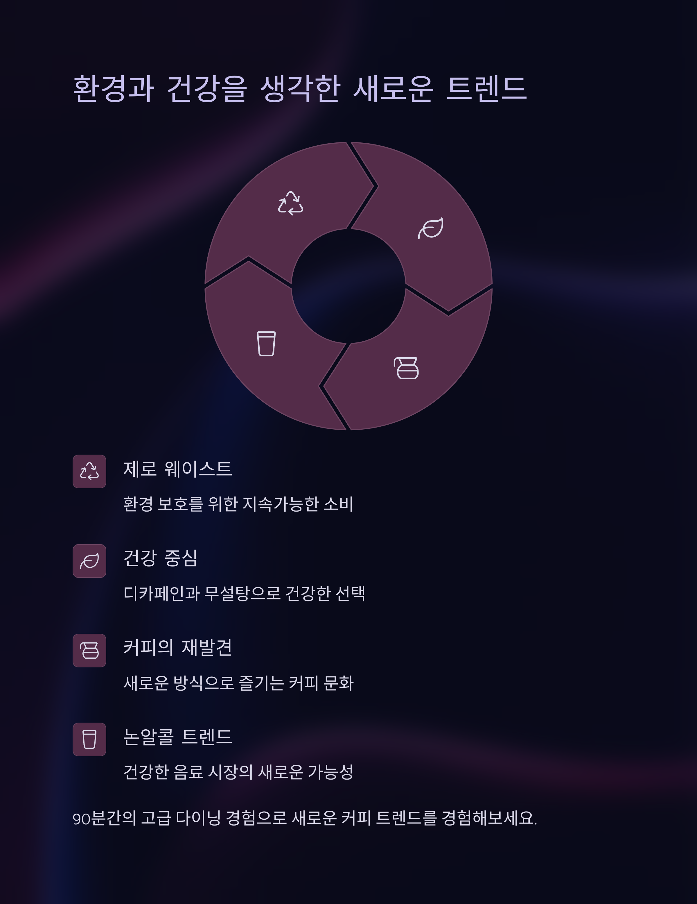 이디야커피 '2025 커피 다이닝: 제로'