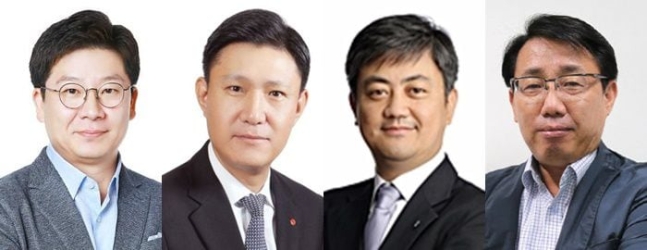 올해 정기 임원인사에서 신임 대표가 된 민승배 BGF리테일 대표, 김홍철 코리아세븐 대표이사, 한채양 이마트24 대표와 유임에 성공한 정재형 GS리테일 편의점사업부장(전무).