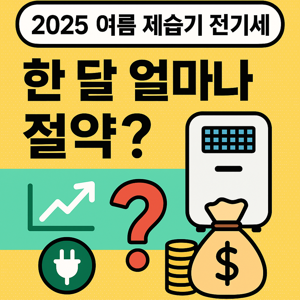 📌 [실사용 분석] 2025 여름 제습기 전기세, 한 달에 얼마 나올까?