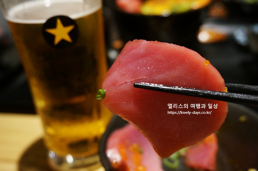 후쿠오카 텐진 맛집 생참치 덮밥 전문점 메뉴 가격 위치 예약방법