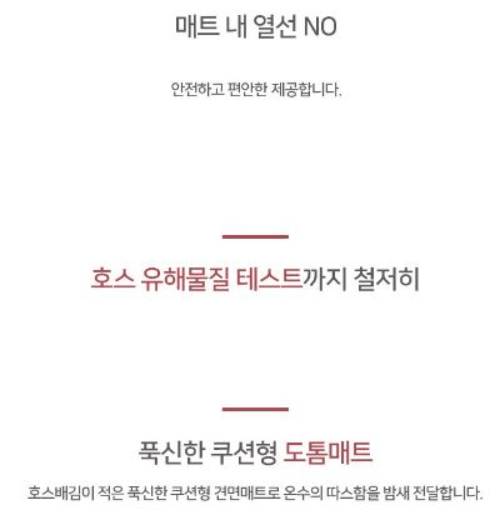 스팀보이 쿠션형 카본 온수매트 특징