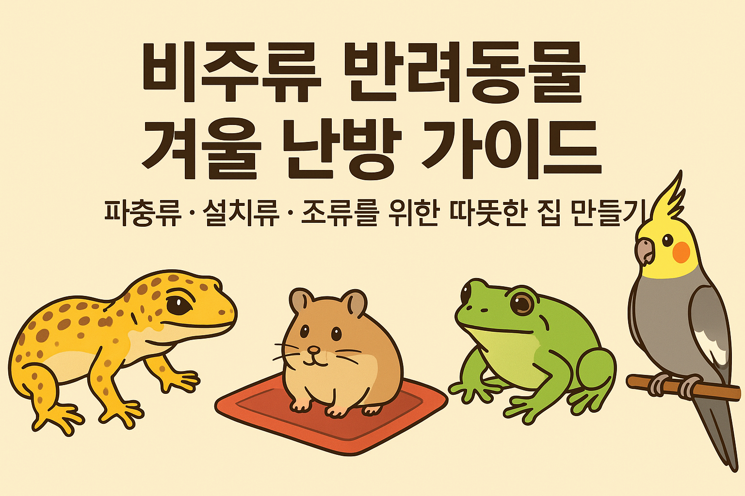 파충류부터 햄스터까지, 겨울 난방 이렇게 준비하세요
