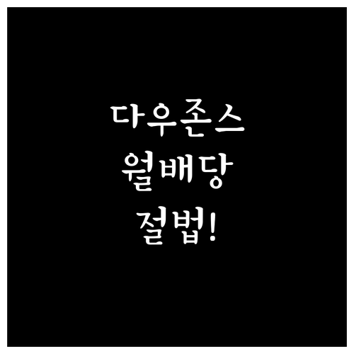 TIGER 미국배당다우존스 월배당 수..