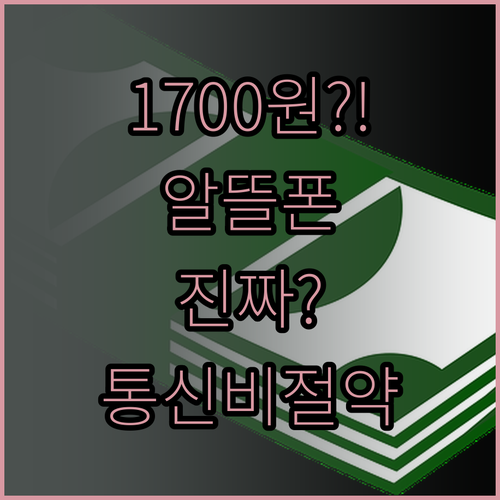 알뜰폰 요금제 월 1700원부터 통신..