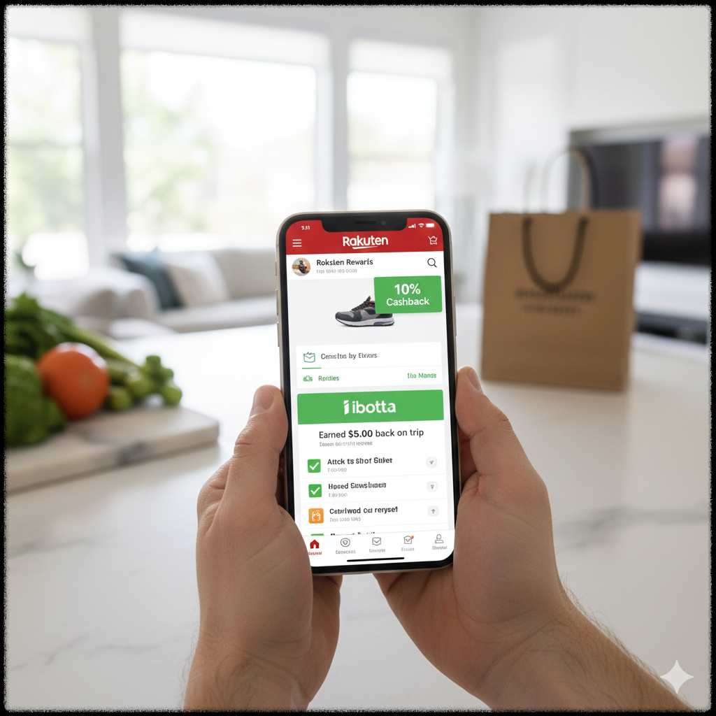 쇼핑 캐시백으로 포인트를 적립하는 앱테크 화면