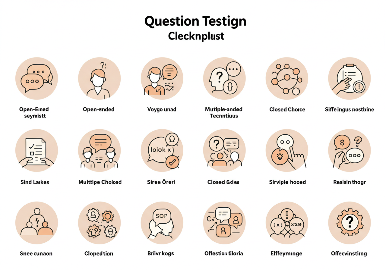 대화를 잘 풀어주는 질문 기술 체크리스트 이미지