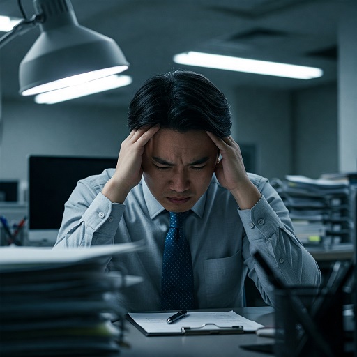 업무 스트레스 받는 직장인