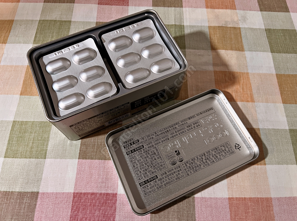 속편한 고려은단 비타민C 1000 중성비타민C 케이스 안 포장 구성