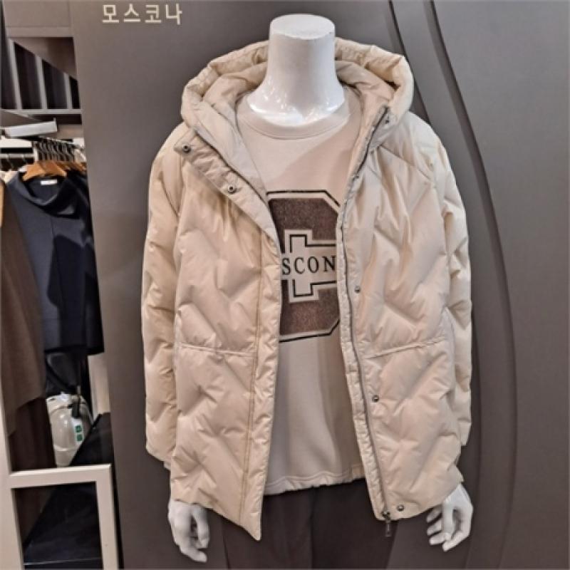 모스코나 SH02 사선무봉제 숏다운 점퍼 MOJD22TG6