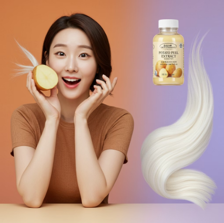 감자껍질과 흰머리 염색 원리