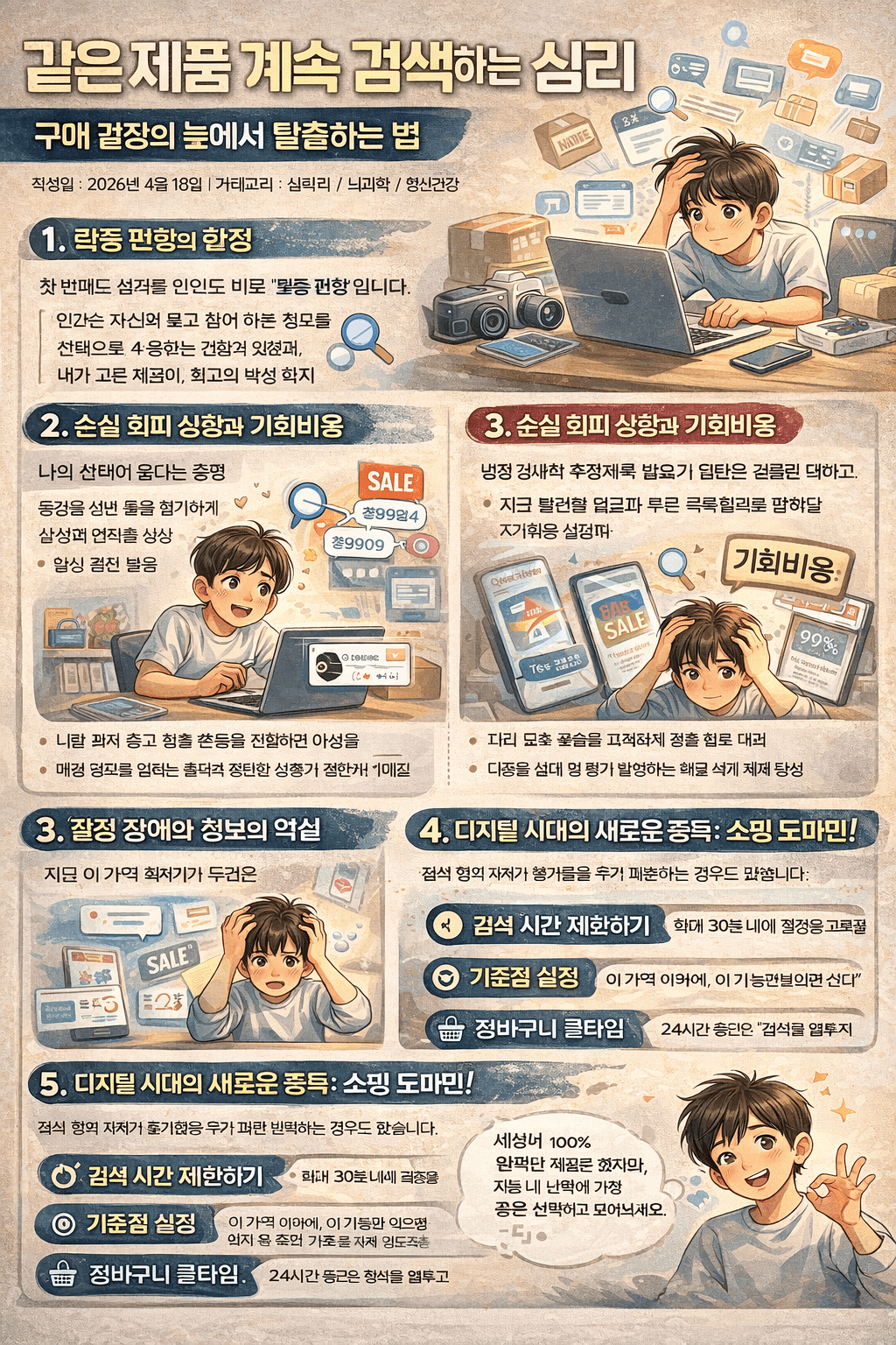 같은 제품 계속 검색하는 이유: 구매 직전 망설이는 심리와 해결법