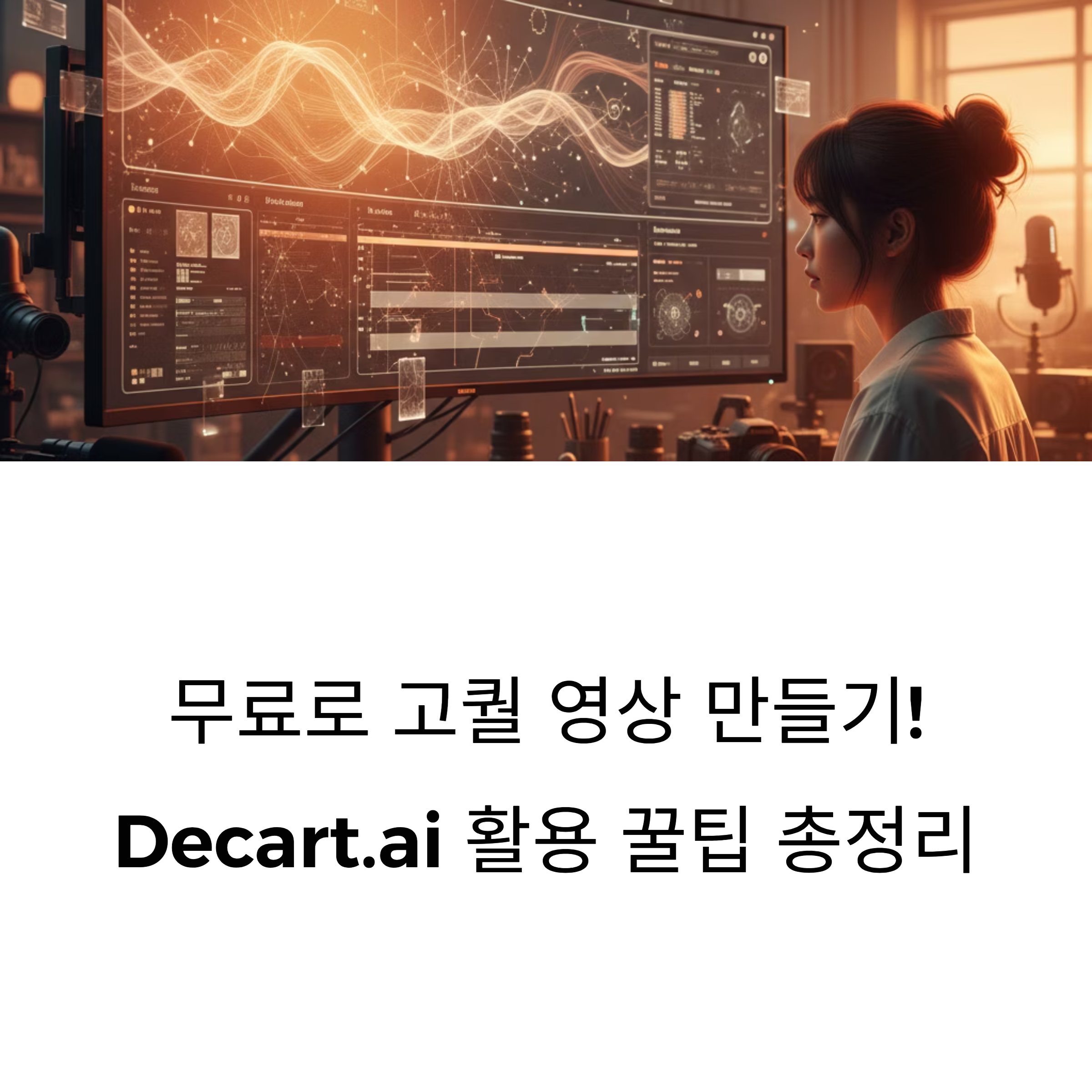 AI 영상 자동 제작, 이젠 무료로 가능! 텍스트 한 줄이면 완성되는 Decart.ai의 실사용 꿀팁과 무료 플랜 활용법까지 모두 알려드립니다.