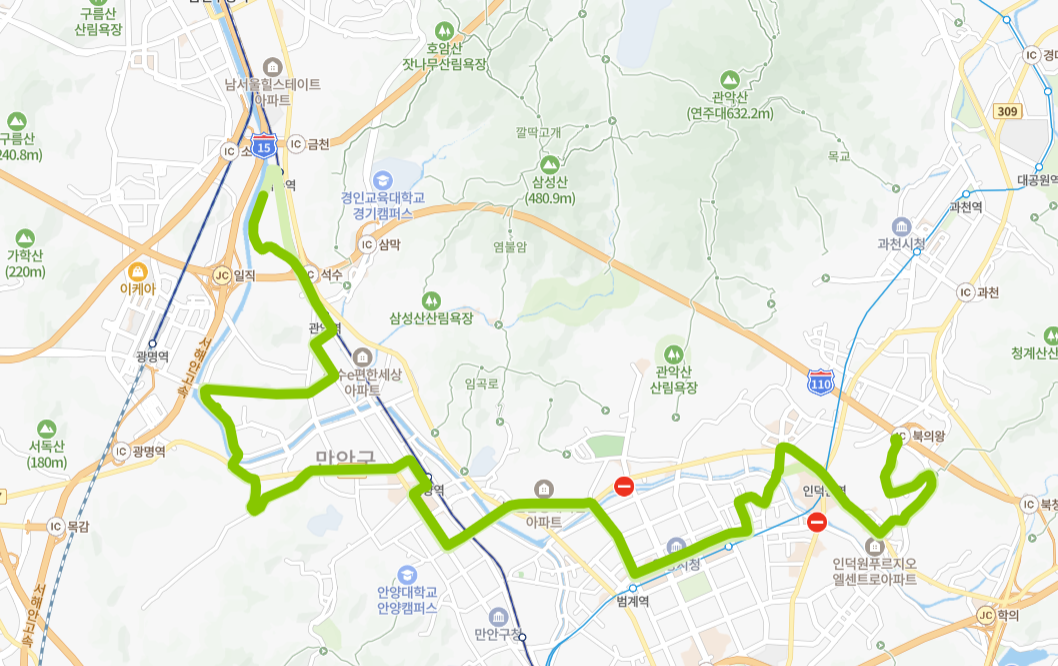 안양-의왕-83번-버스-노선-지도