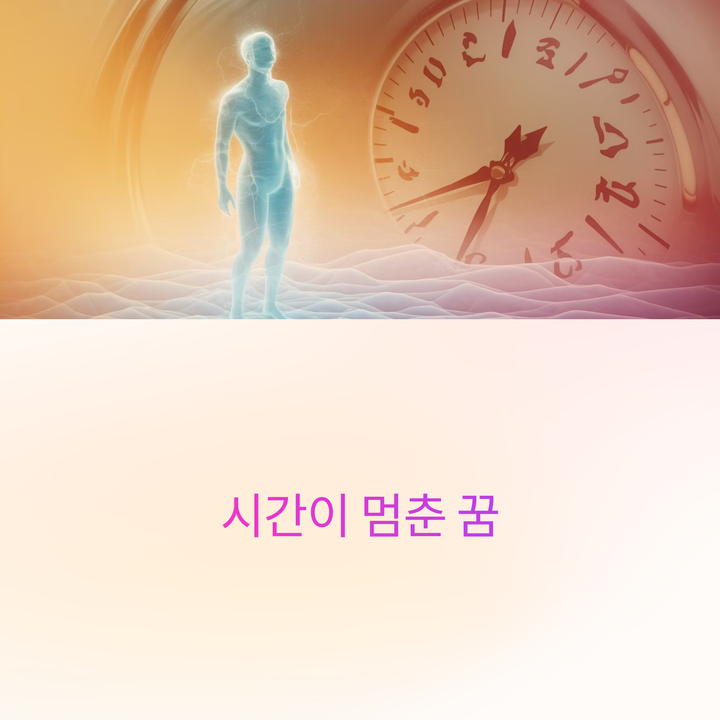 시간이 멈춘 꿈