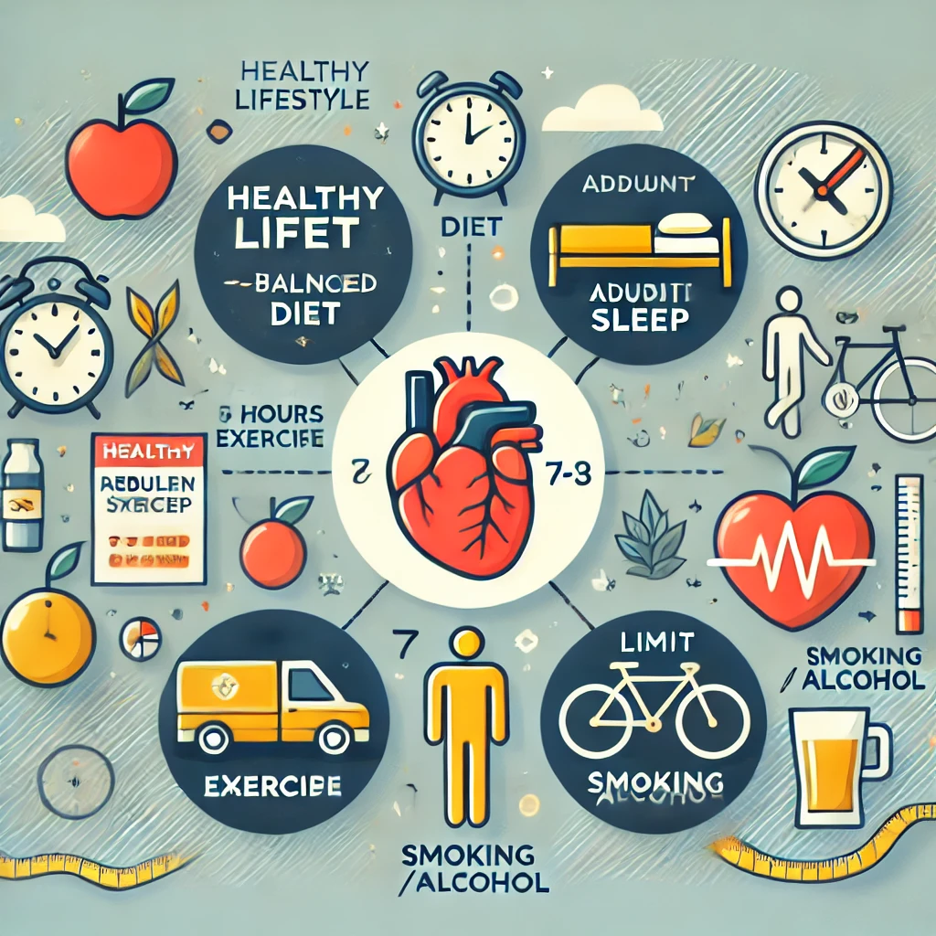 올바른 생활 습관을 시각화한 인포그래픽