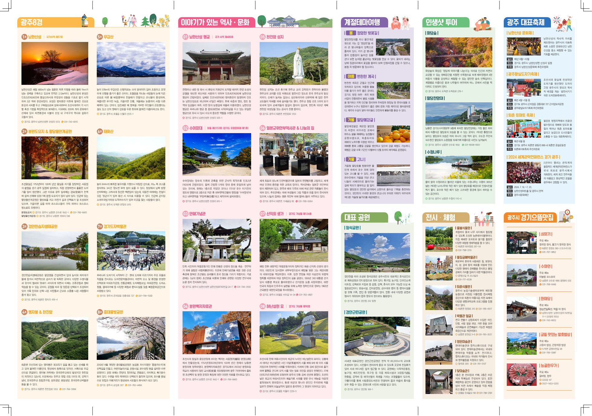 경기도 광주 관광 지도