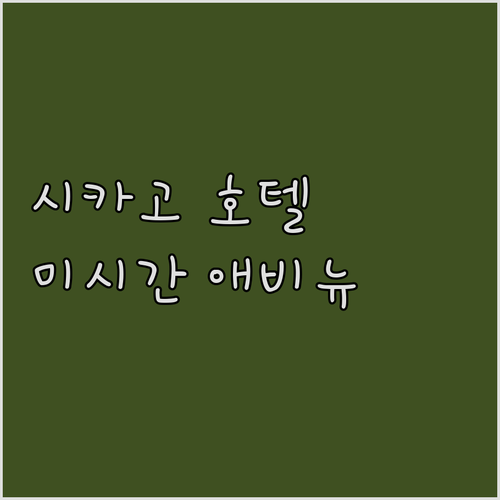 미시간 애비뉴 근처 시카고 추천 호텔..