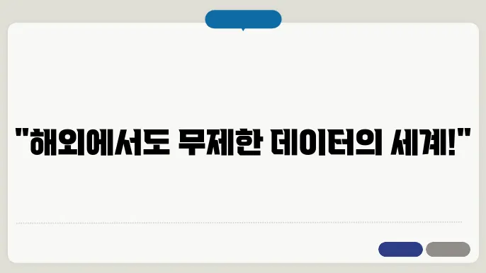 해외 로밍 신청