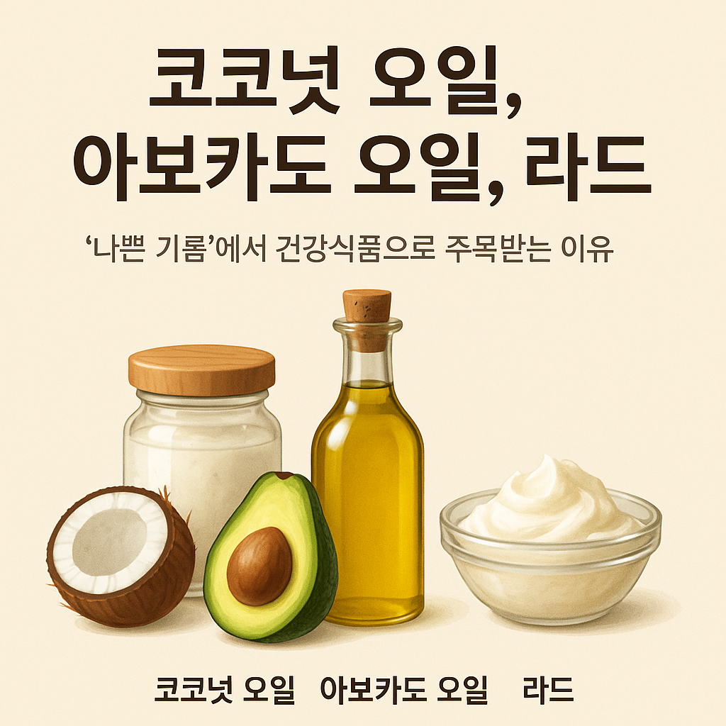 값싼 콩기름 대신, 우리가 먹어야 할 건강한 기름 : 라드, 아보카도오일, 코코넛오일, 올리브오일