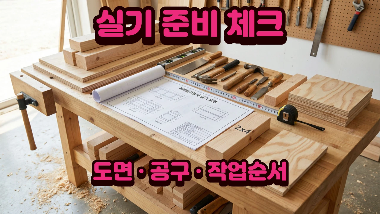 거푸집기능사 실기 준비물과 작업형 준비 이미지