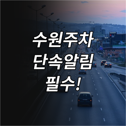 수원시 주정차 단속 알림 서비스 운영..