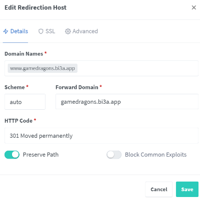 relocation 호스트 설정