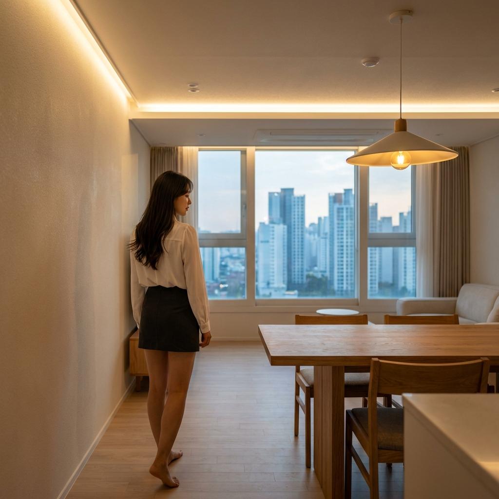 병원 같지 않은 화이트 인테리어 조명