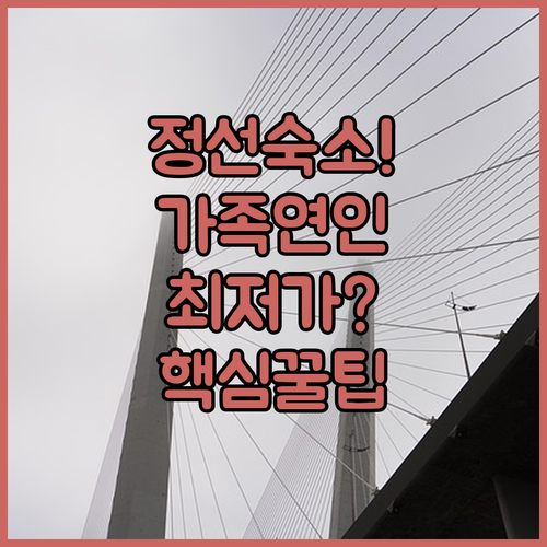 가족 연인과 가기 좋은 정선 숙소 추..