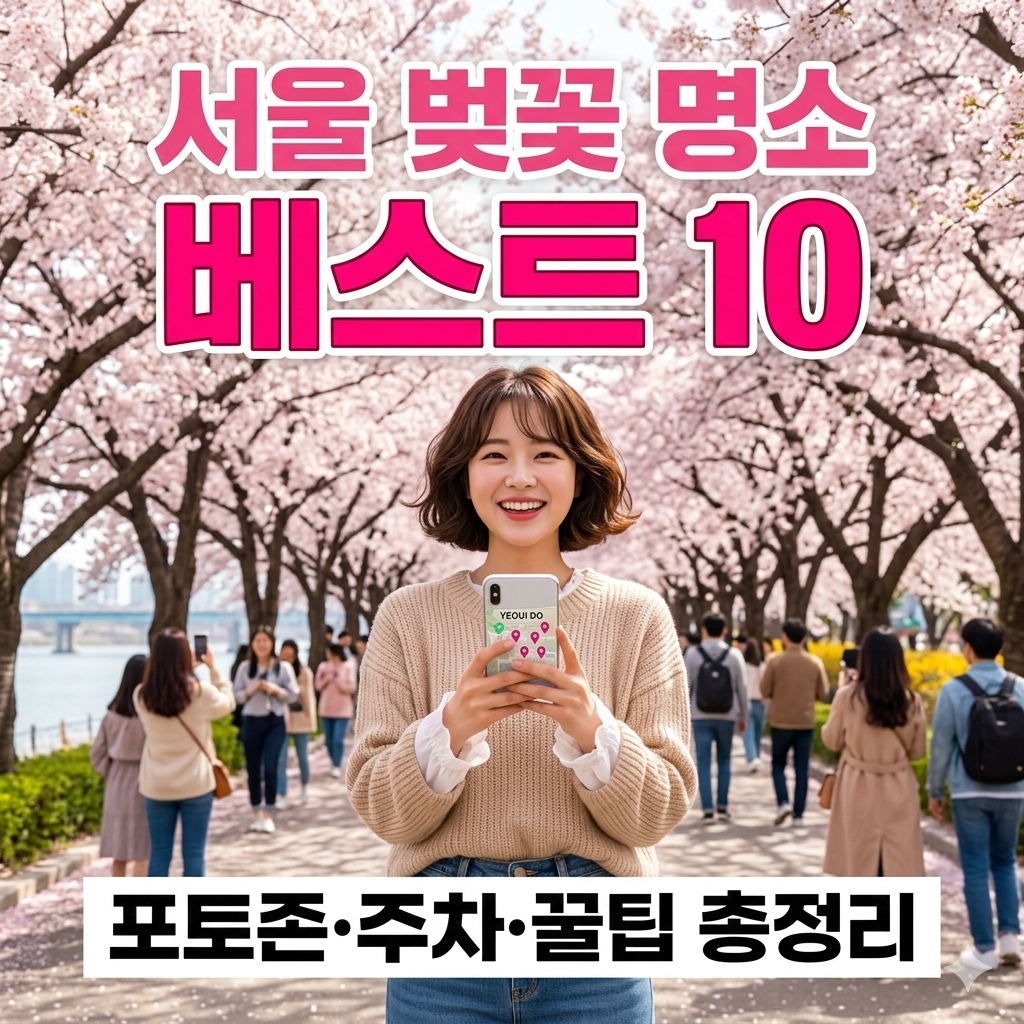 서울 벚꽃 명소 베스트 10! 포토존&middot;주차&middot;꿀팁 총정리