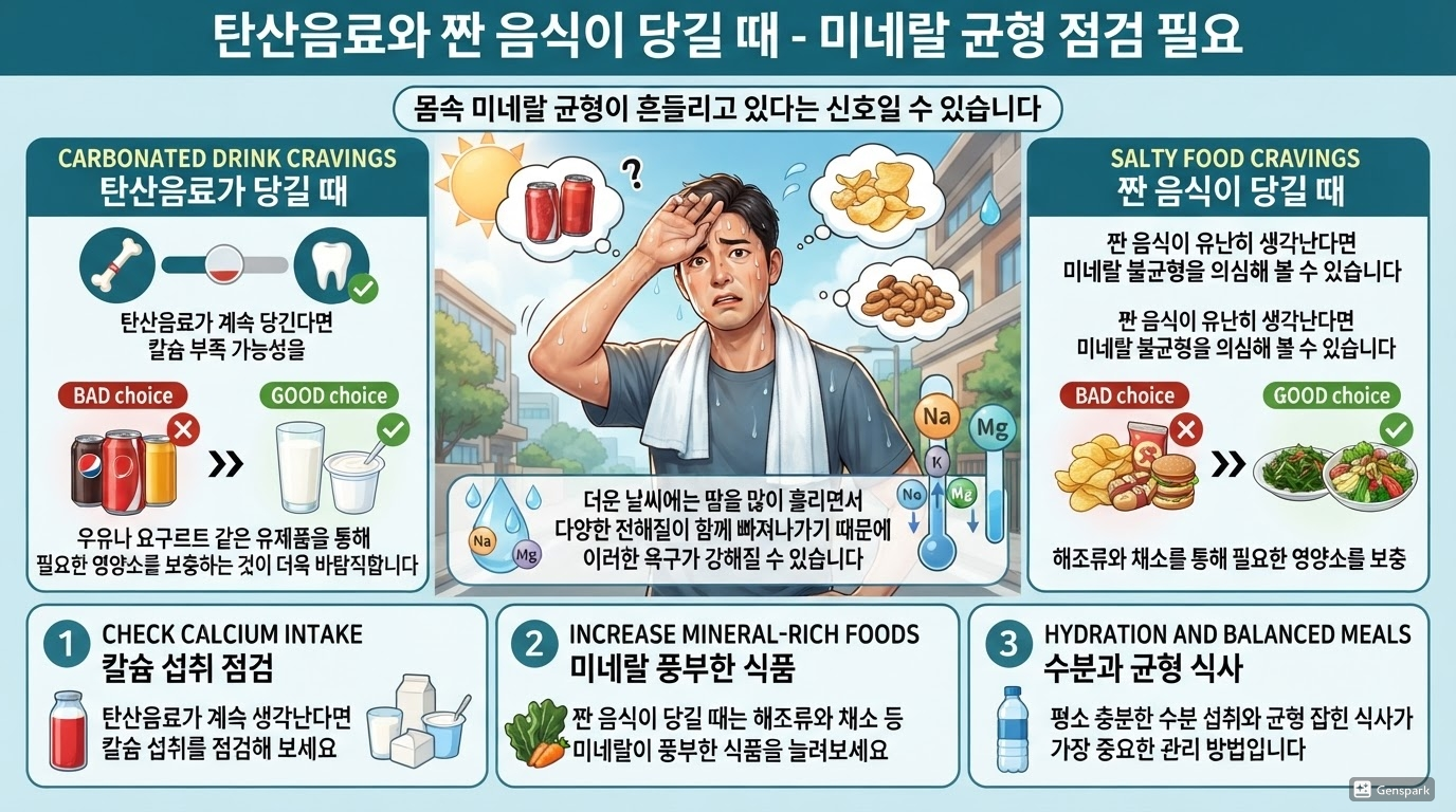 탄산음료와 짠 음식이 당길 때
