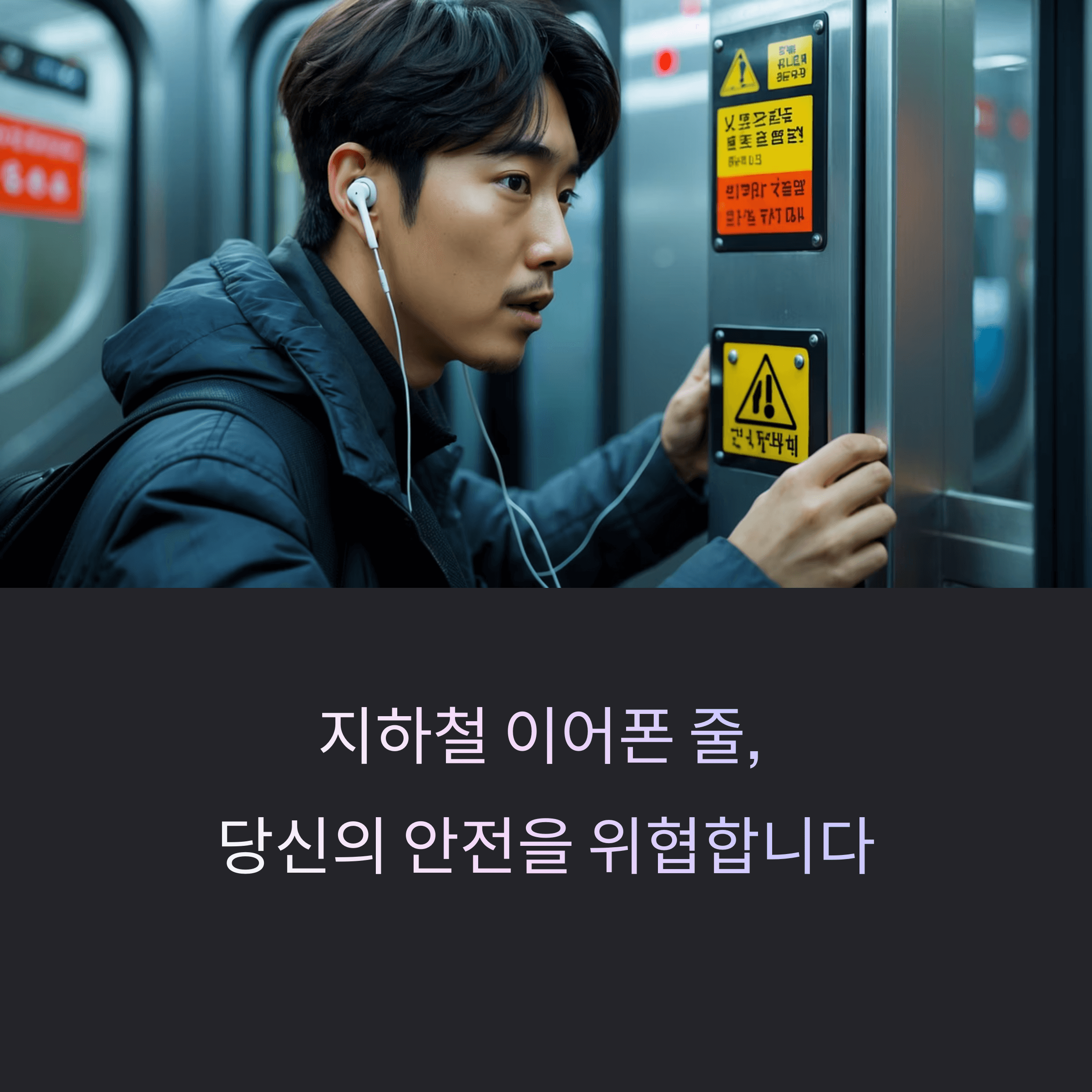 지하철 이어폰 줄 끼임 대처 방법