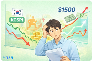 코스피 하락 속 외국인 수급 이탈과 환율 1500원 영향까지