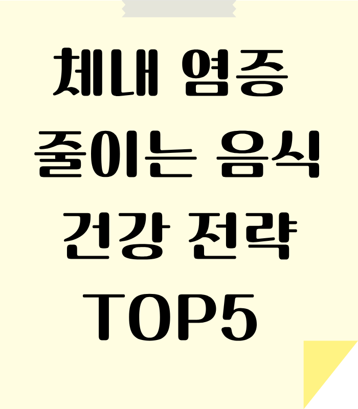 몸속에 염증을 줄이는 방법을 음식에서 찾아보고 안내하는 글의 이미지