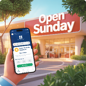 전국 주말(일요일) 문여는 병원 찾기 병원앱 이미지