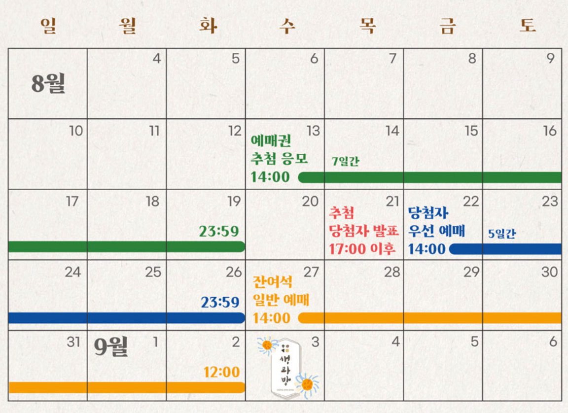2025 경복궁 생과방 하반기 예약방법 및 행사소개