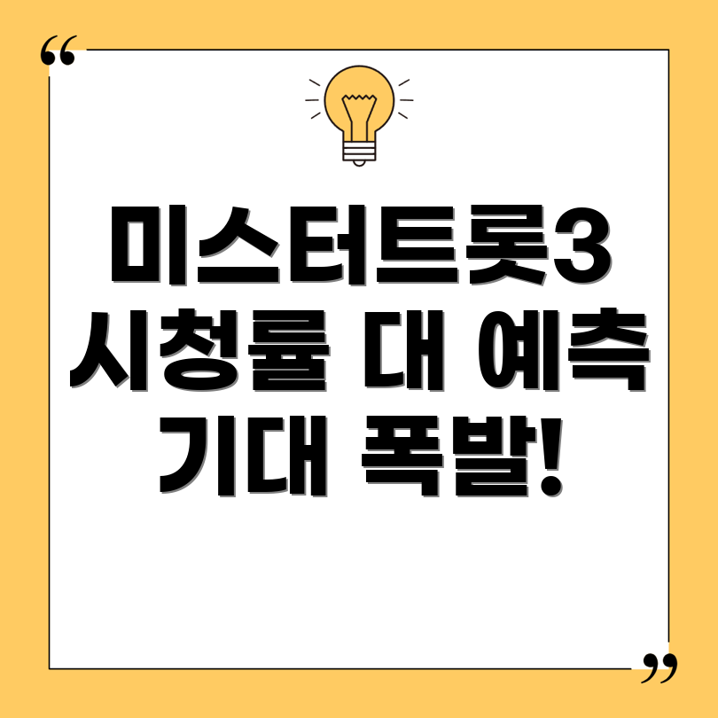 미스터트롯3 시청률