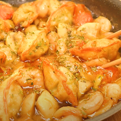 만두 감바스 완성