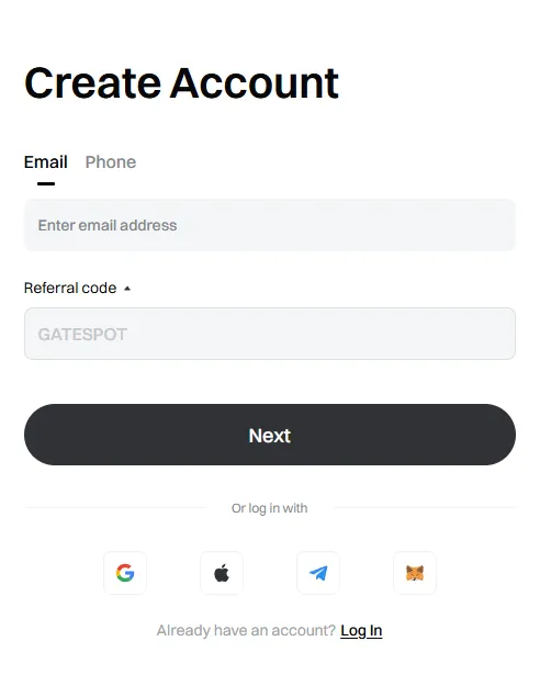 Gate.io Sign Up
