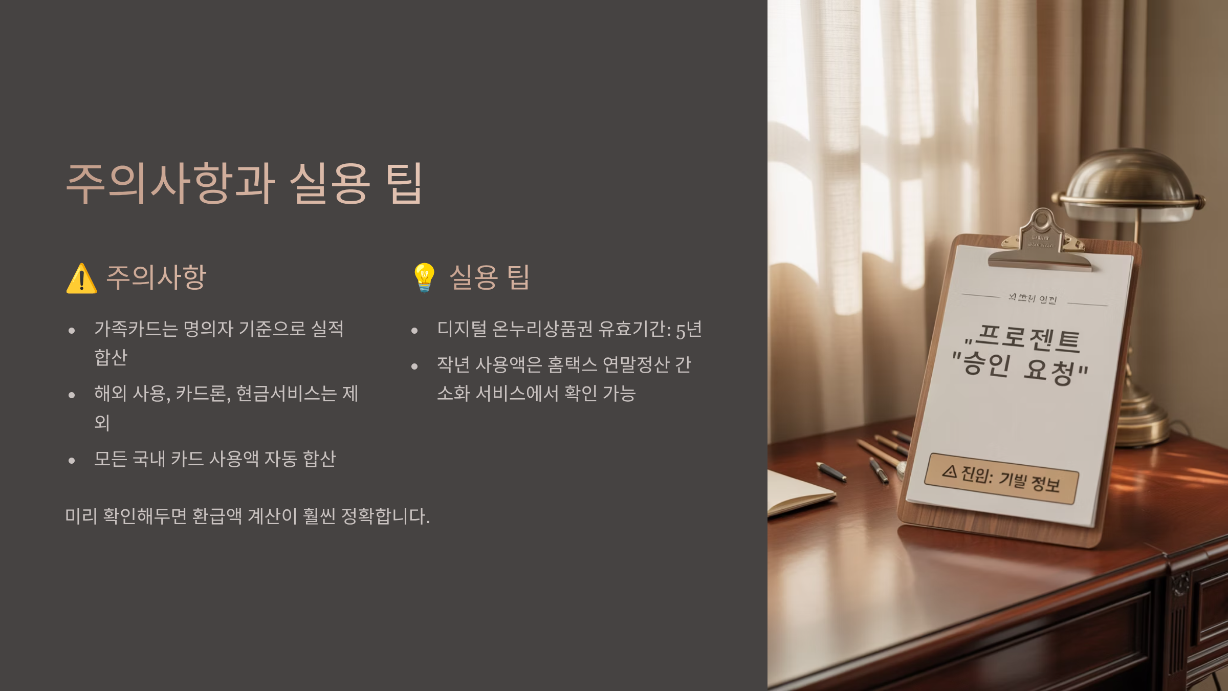 주의사항과 실용 팁
