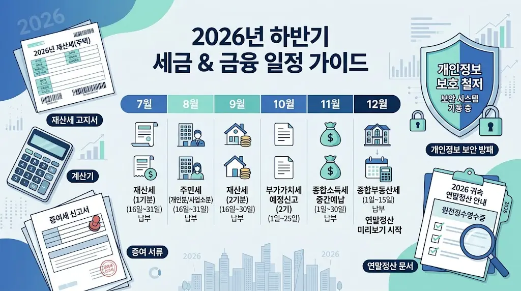 2026 하반기 재산세 개인정보 증여공제 연말정산 체크리스트 이미지
