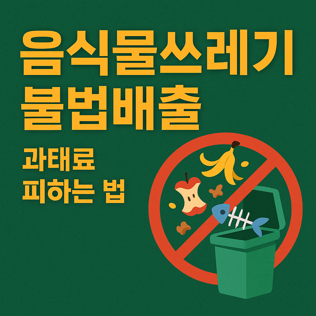 음식물쓰레기 불법배출 과태료 피하는 법