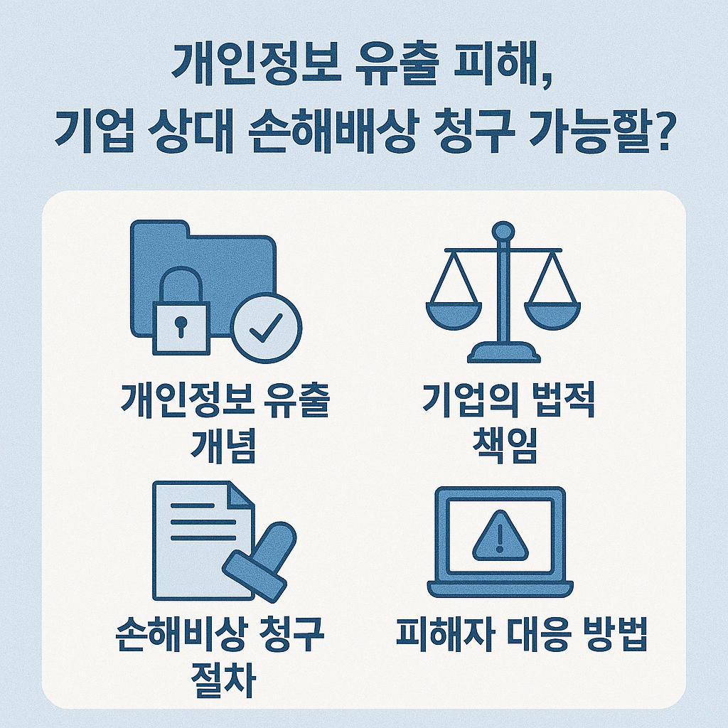 개인정보 유출 피해, 기업 상대 손해배상 청구 가능할까?