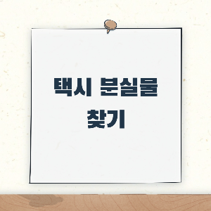 제목 _ 택시 분실물 찾기