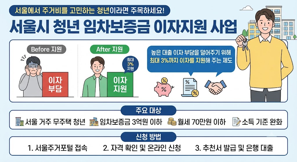 2026 서울 청년 임차보증금 이자 지원 사업 신청 방법
